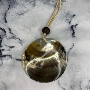 Natural Abalone necklace on cord
